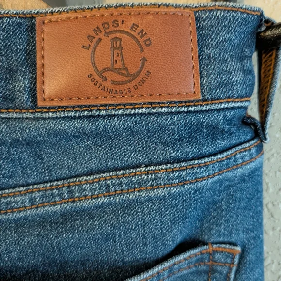 Lands' End Denim with Red Plaid Interior - Picture 4 of 5